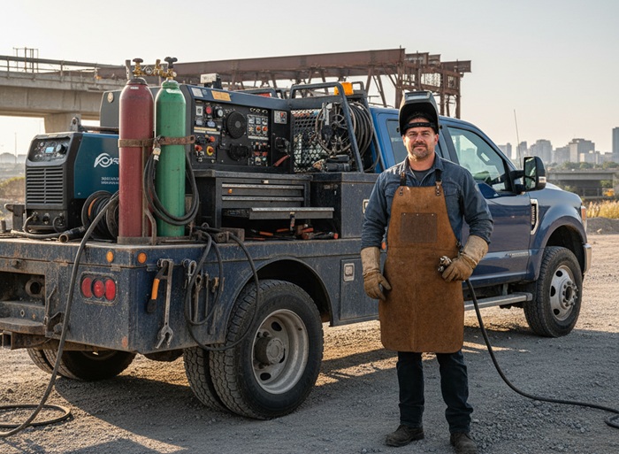 welding rig pickup truck setup